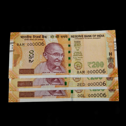 Rs 200 Note 000006 | Super Low Serial Number | Shaktikanta Das | UNC Condition - Collection Bazzar