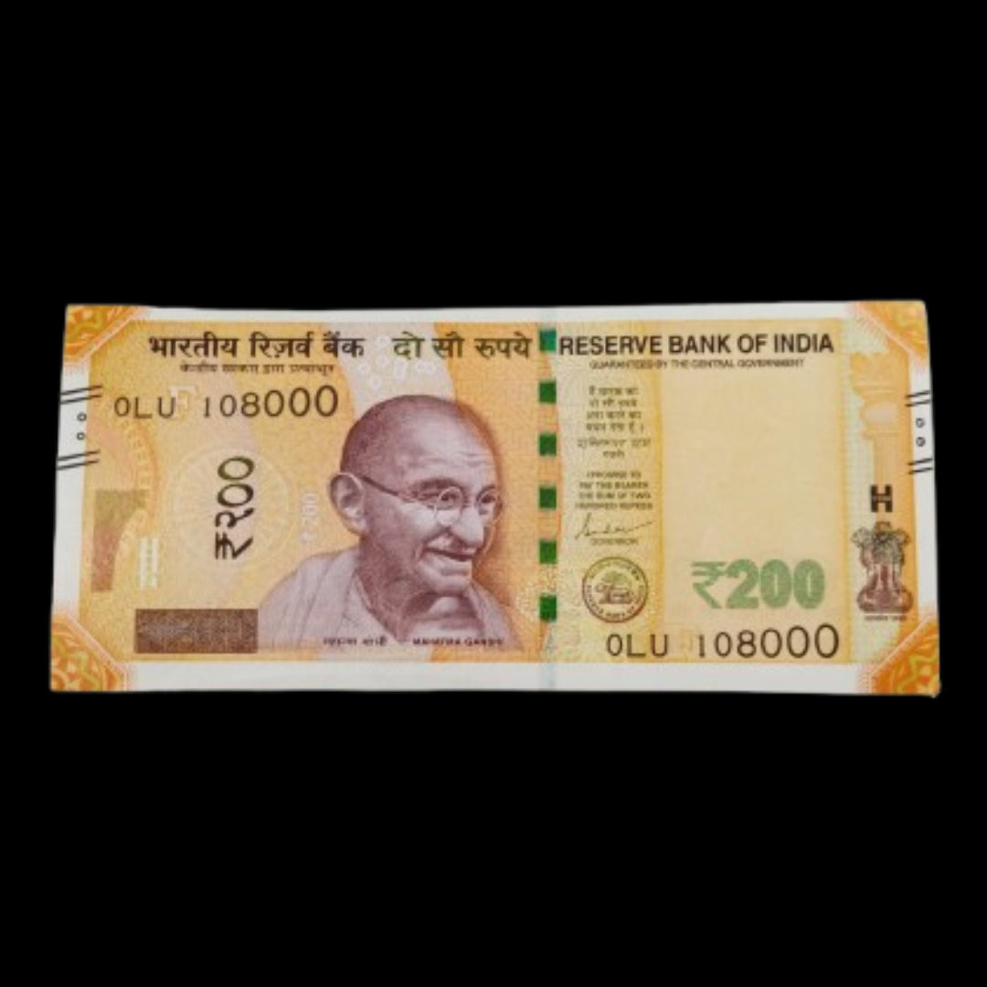 Rs 200 Note Serial 108000 jaap Mala number Semi Fancy - Collection Bazzar