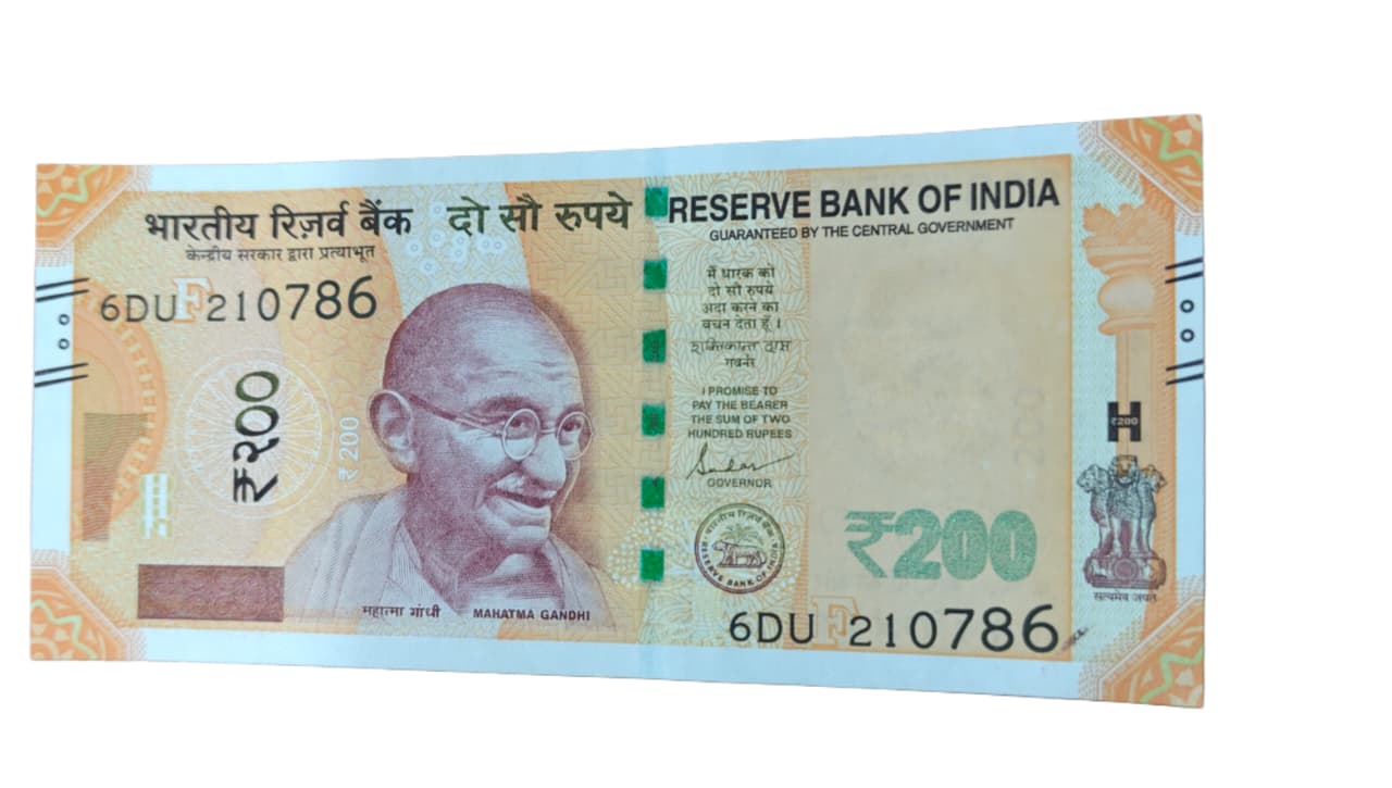 Rs 200 Note Serial 210786 Birthday Date 21.07.86 GEM UNC Rare Collectible - Collection Bazzar