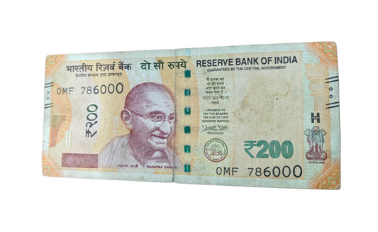 Rs 200 Note Serial 786000 Holy Bismillah Number GEM UNC Rare Collectible - Collection Bazzar