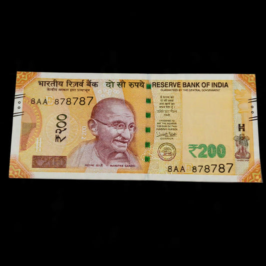 Rs 200 Note Serial 878787 Tripling Number Semi Fancy Buy it! - Collection Bazzar