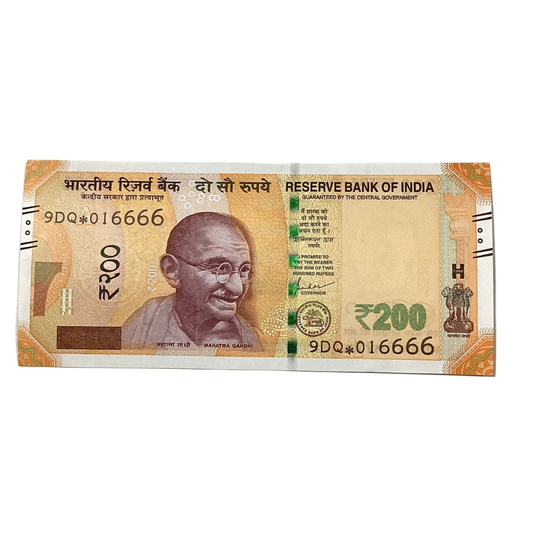 Rs 200 Star Note 016666 four times 6 fancy New Series  Collectible - Collection Bazzar