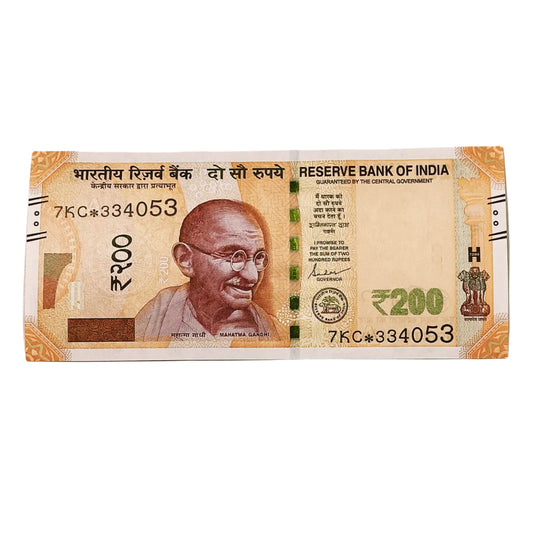 Rs 200 Star Note 334053 fancy New Series  Collectible - Collection Bazzar