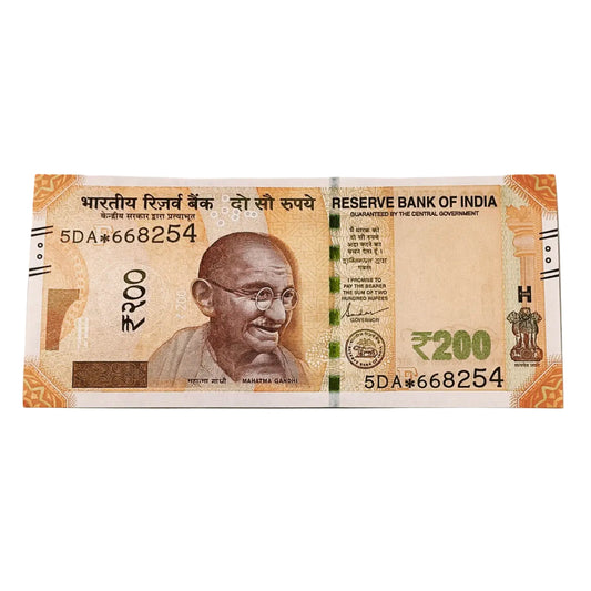 Rs 200 Star Note 668254 fancy New Series  Collectible - Collection Bazzar