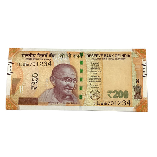 Rs 200 Star Note 701234 fancy New Series  Collectible - Collection Bazzar