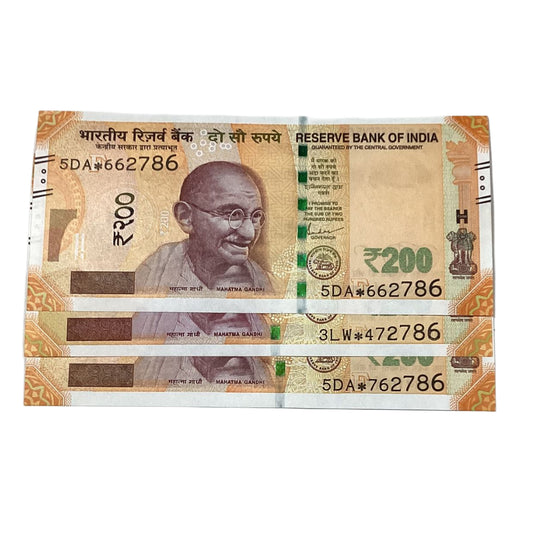 Rs 200 Star Note ending 786  fancy New Series  Collectible each Note price - Collection Bazzar