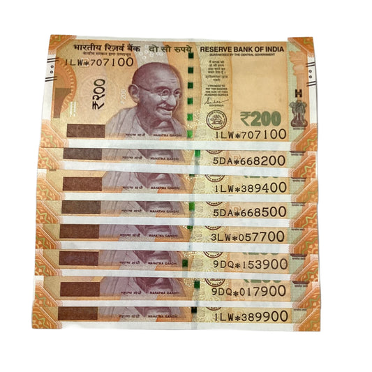 Rs 200 Star Notes lot fancy New Series  Collectible each note price 450 - Collection Bazzar