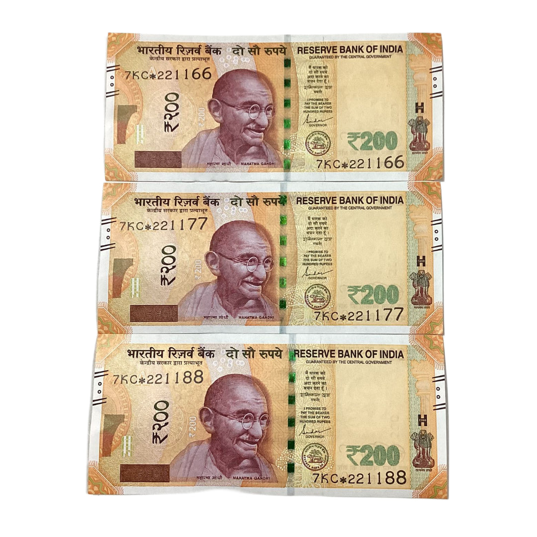 Rs 200 Star birthday note fancy New Series  Collectible - Collection Bazzar