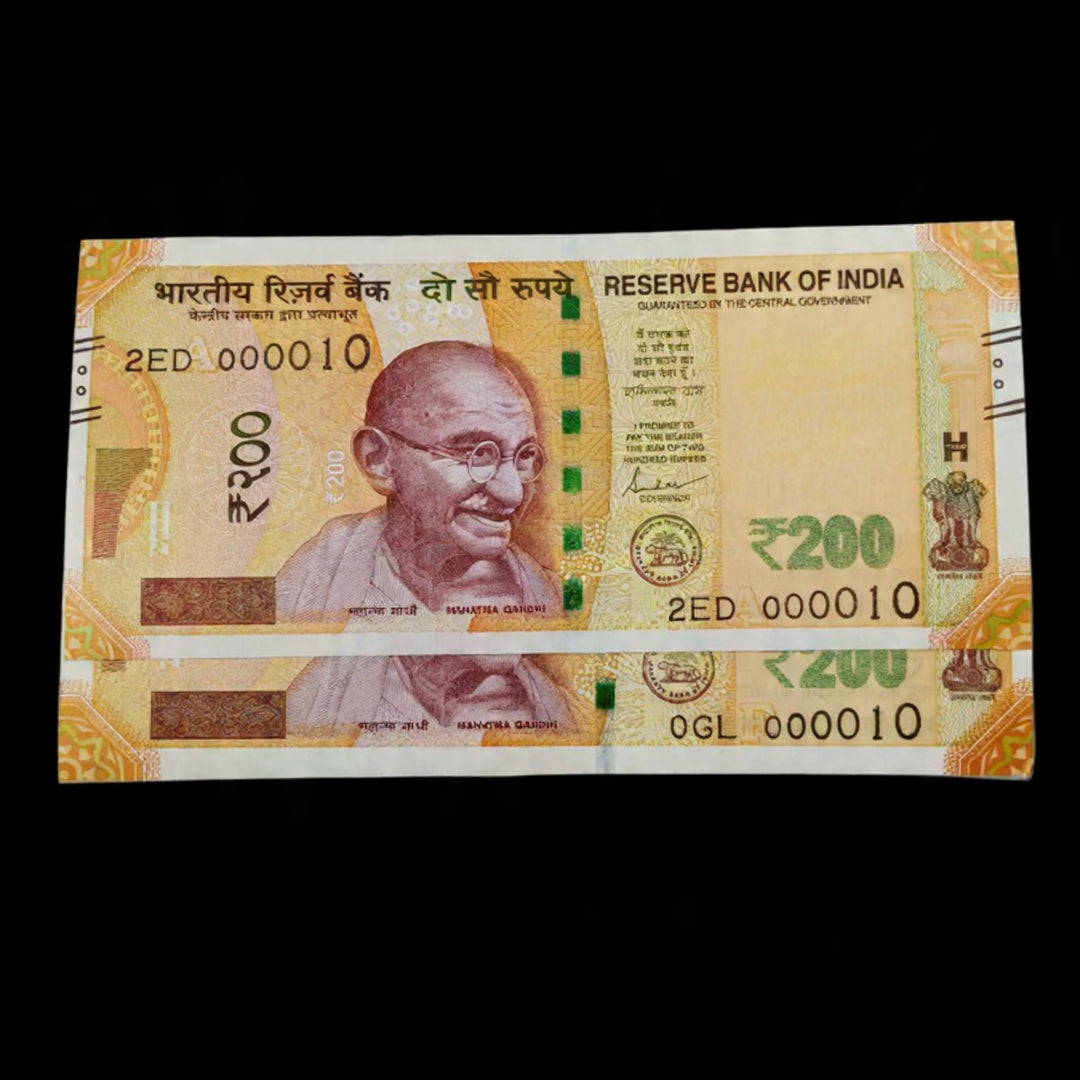Rs 200 lower number 000010 governor shaktikant das unc condition - Collection Bazzar