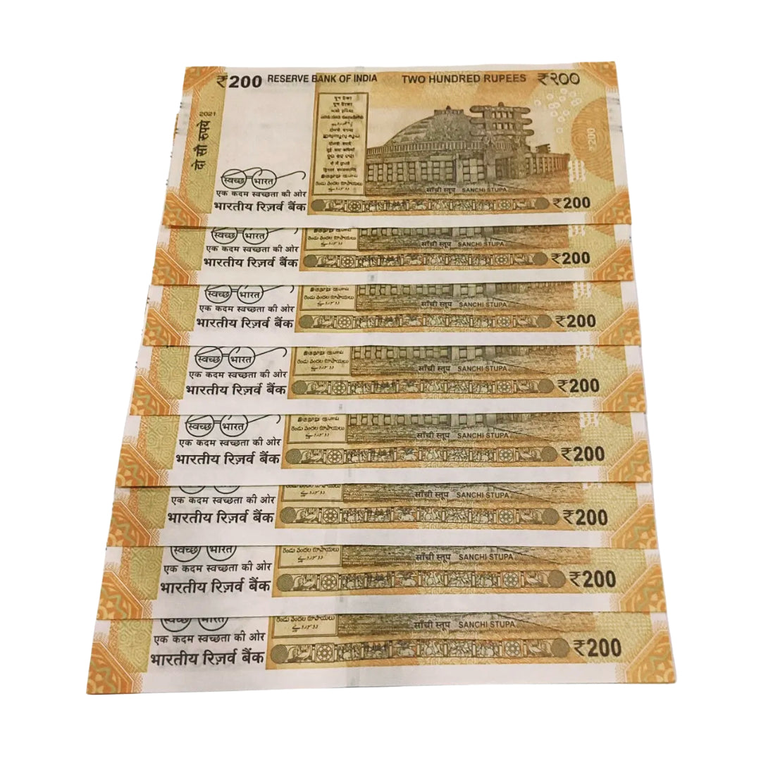 Rs 200 lower number  set 000110 -000990 governor shaktikant das rare collectible - Collection Bazzar