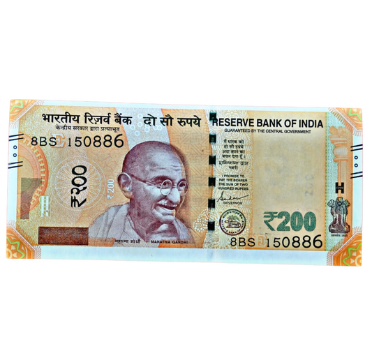 Rs 200 new birthday 15.08.86 number  governor shakti kant das excellent condition - Collection Bazzar