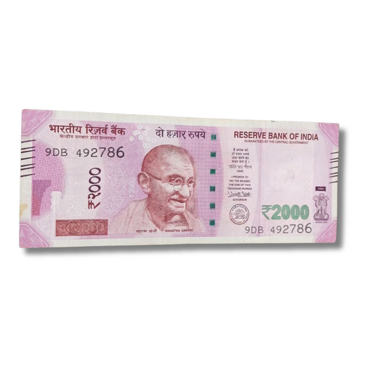 Rs 2000 new 492786 ending 786 holy bismillah number governor urjit patel excellent condition - Collection Bazzar