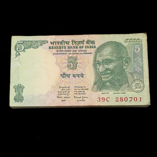 Rs 5 Birthday Anniversary Notes Packet Bimal Jalan - Serial 280701 - Collection Bazzar