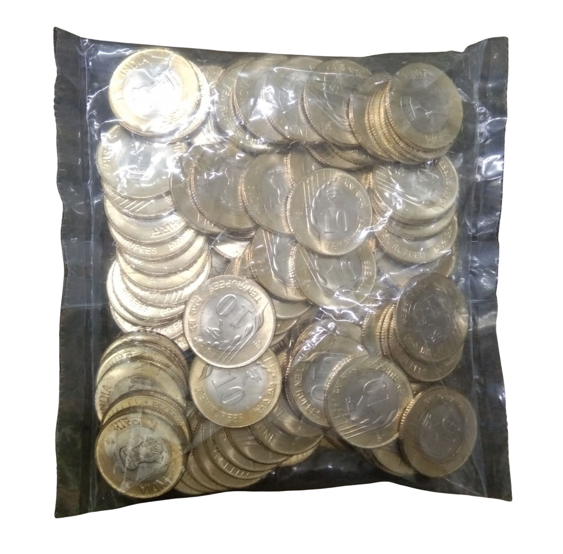 Rs 10 Coin Raindrop Coin Pack (100 Coins) – Noida Mint - Collection Bazzar
