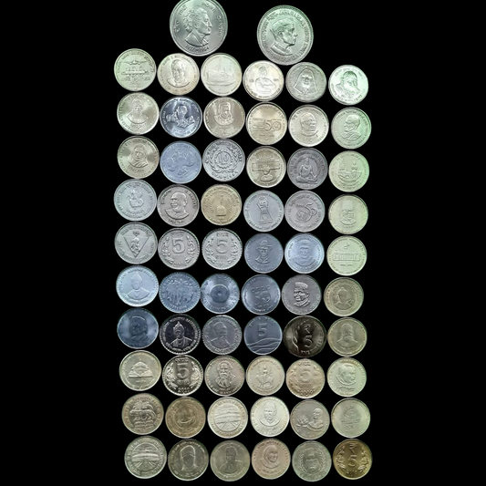 Rs 5 DHAMAKA 62 coin New series, 2004 mix mint excellent condition - Collection Bazzar