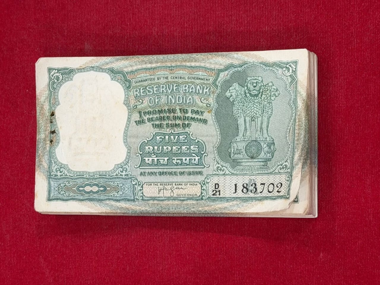 Rs 5 Fafda Serial Packet  1 Note Miss H.V.R. Iyengar - Collection Bazzar