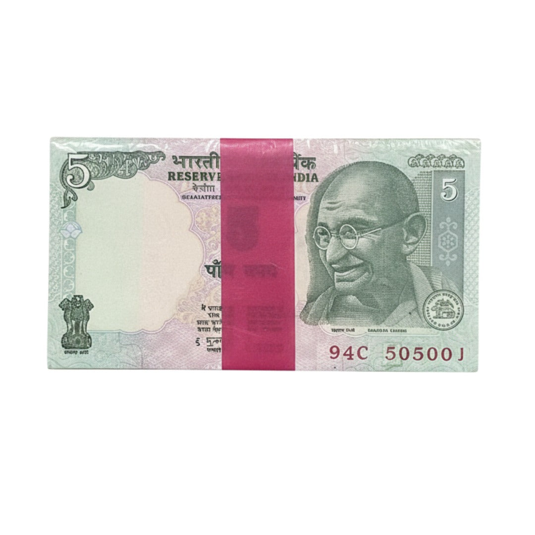 Rs 5 Gandhi Note Packet 505001 with 505050 | Governor D Subbarao | Rare - Collection Bazzar