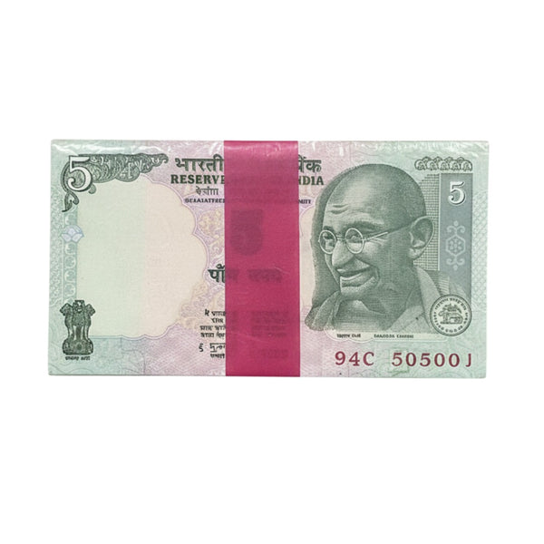 Rs 5 Gandhi Note Packet 505001 with 505050 D Subbarao Rare