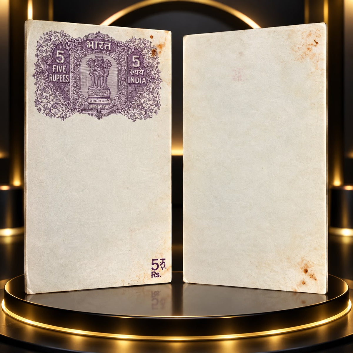 Rs 5 Hundi Indian promissory satyamev jayate Rare Collectible - Collection Bazzar