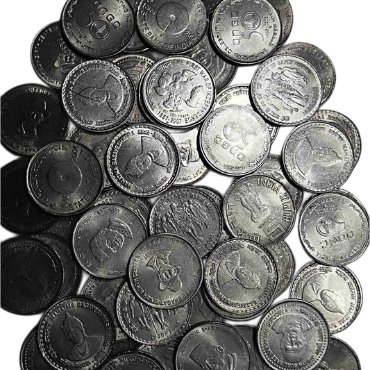 Rs 5 Nickel Commemorative Coin Multi Variety Top Condition qty 50 PC's - Collection Bazzar