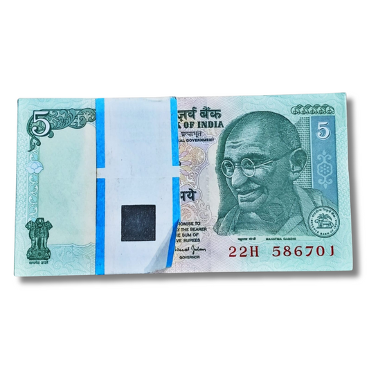 Rs 5 Note Packet – Serial 586701 | Ending 786 Bismillah Holy Number Note Included