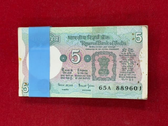 Rs 5 Note Tractor Packet Serial 889601  Signed by Bimal Jalan - Collection Bazzar