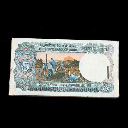 Rs 5 Old Packet Tractor Serial 787601 Gov. Amitabh Ghosh (15-Day Tenure) - Collection Bazzar