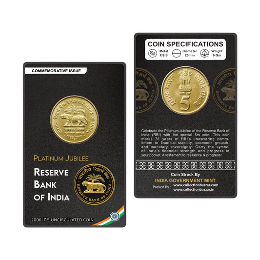 Rs 5  rbi coin card collectible - Collection Bazzar