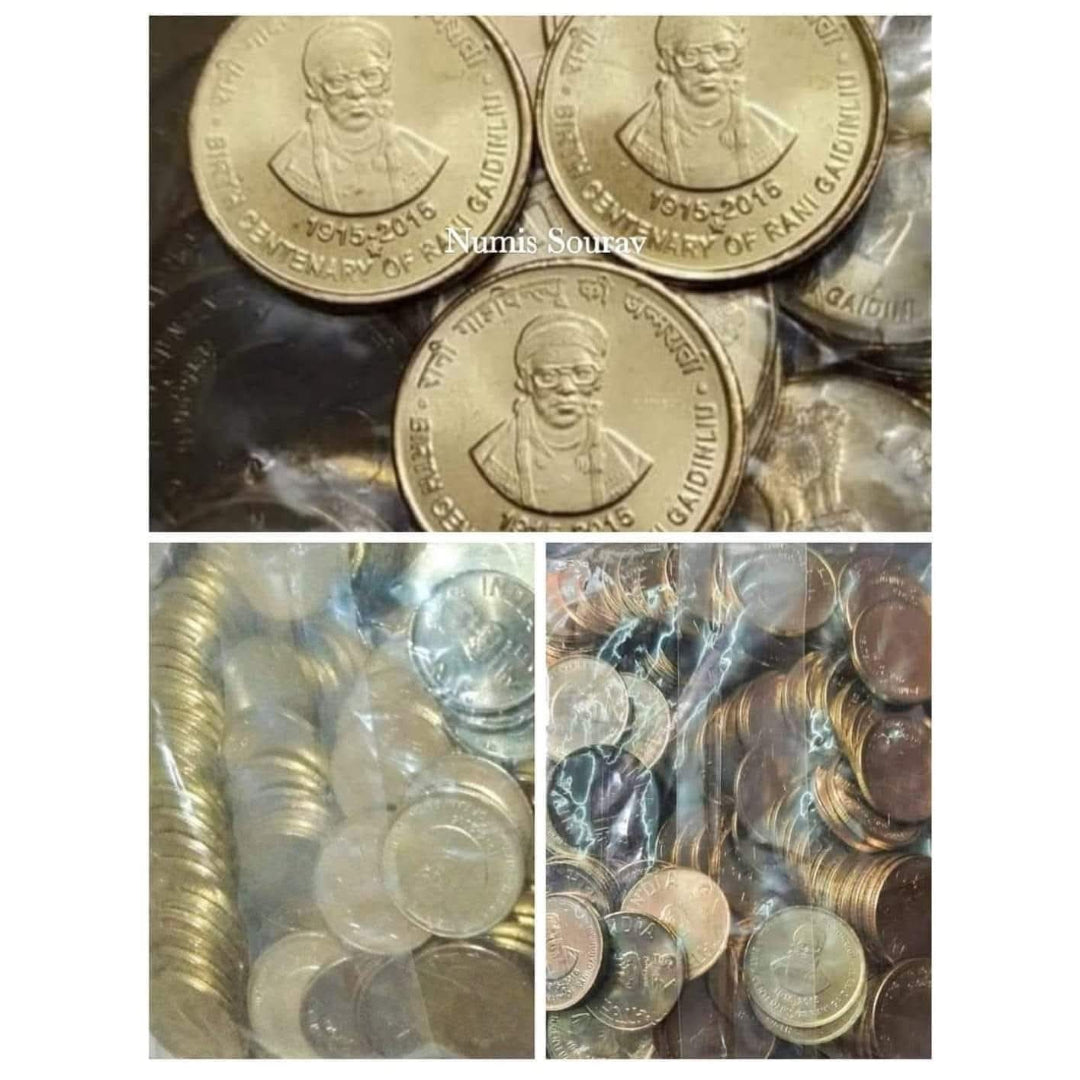 Rs 5 Rani Gaidinliu Hyderabad RBI Sealed 100 Coins Pouch Limited Stock Only - Collection Bazzar
