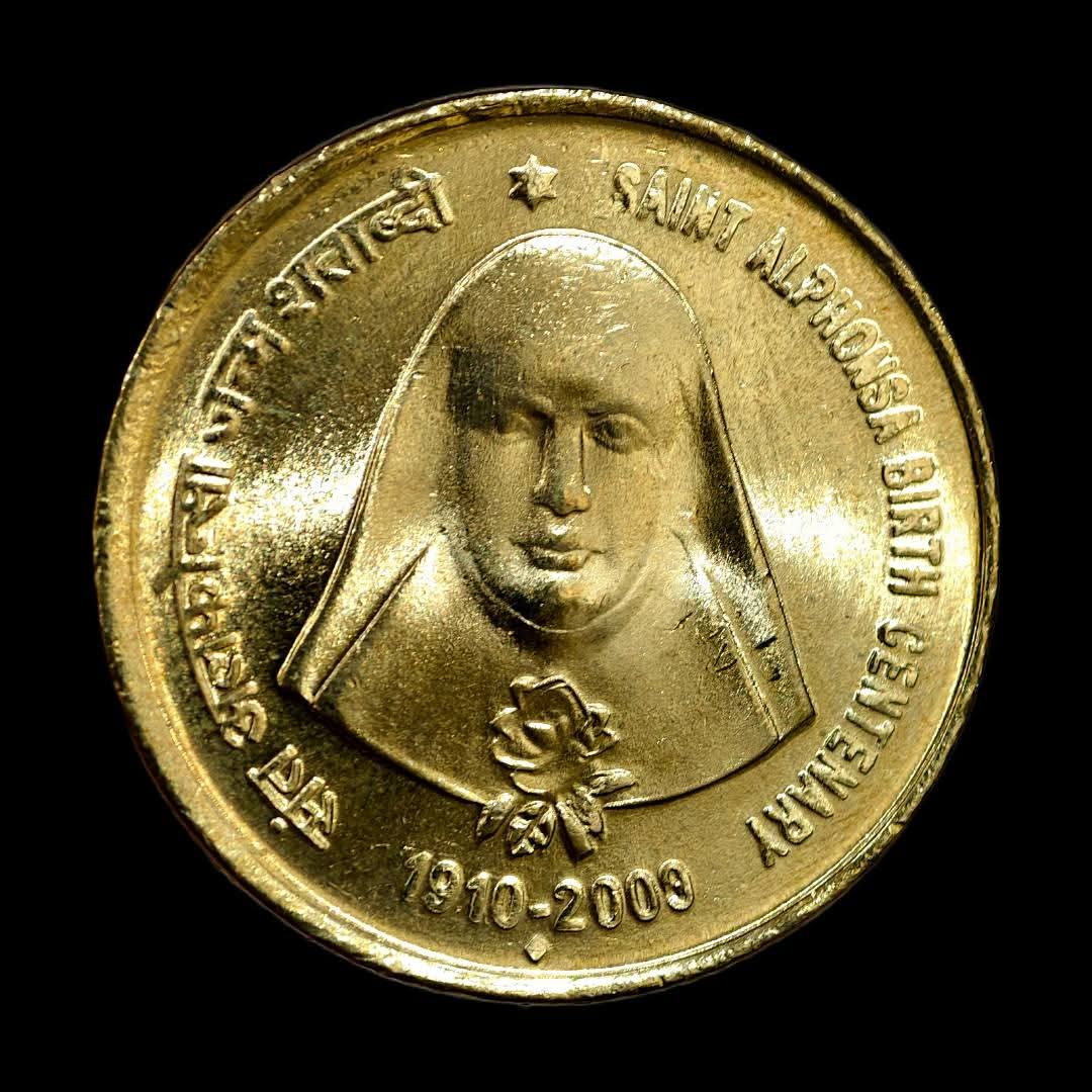 Saint Alphonsa Noida
GEM UNC Mint sealed Packet 100 coin
Mintmark looks Bombay but coin is of - Collection Bazzar