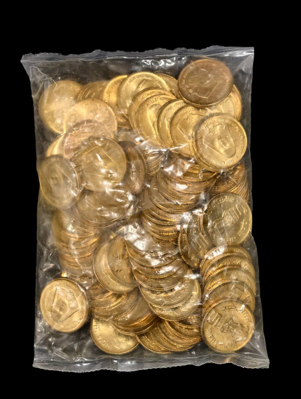 Saint Alphonsa Noida
GEM UNC Mint sealed Packet 100 coin
Mintmark looks Bombay but coin is of - Collection Bazzar