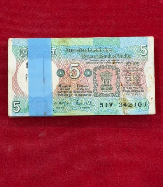 Rs 5 Tractor Packet Serial 342101 singed by R N malhotra - Collection Bazzar