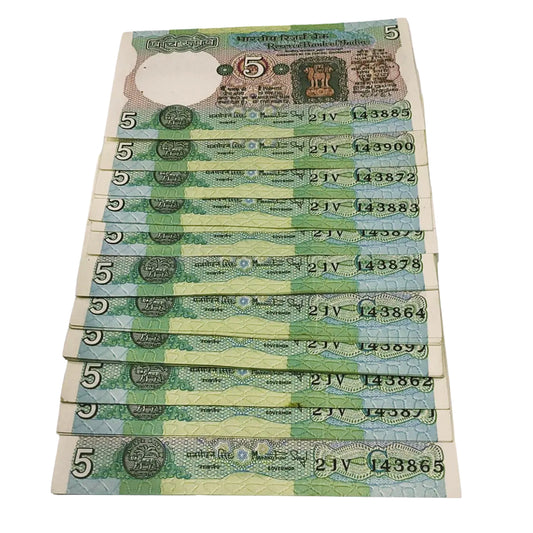 Rs 5 old 10 notes starting 143 I love you number governor manmohan singh rare collectible - Collection Bazzar