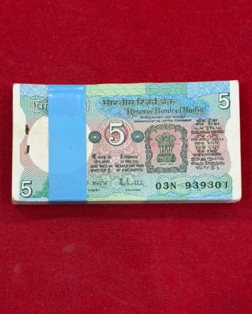 Rs 5 old Tractor Packet Serial 939301 with 939393 no. R N malhotra - Collection Bazzar