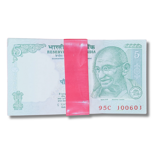 Rs 5 tractor pkt birthday and anniversary date 10 .06. 01 Gem unc condition - Collection Bazzar