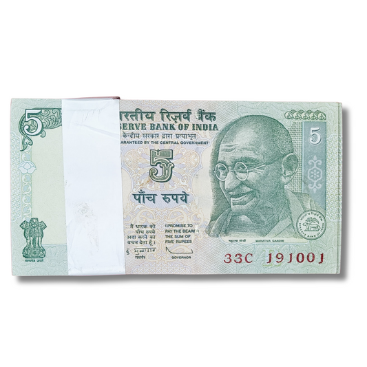Rs 5 tractor pkt birthday and anniversary date 19.10.01Gem unc condition - Collection Bazzar