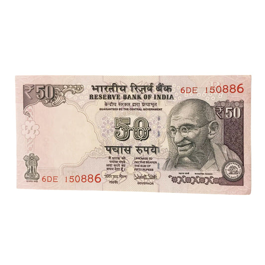Rs 50 telescopic birthday 150886| august 15 1986 governor urjit patel rare collectible - Collection Bazzar