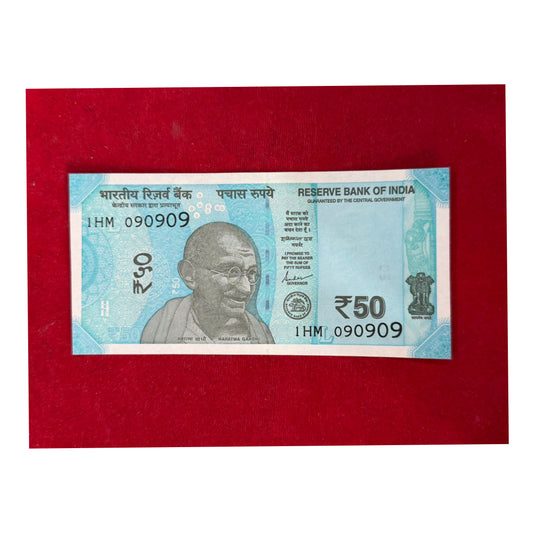 Rs 50 birthday plus tripling number 09.09.09 collectible - Collection Bazzar