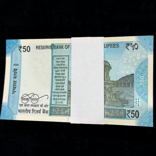 Rs 50 Lower Number  000001. 1 note star with packet 2026 - Collection Bazzar