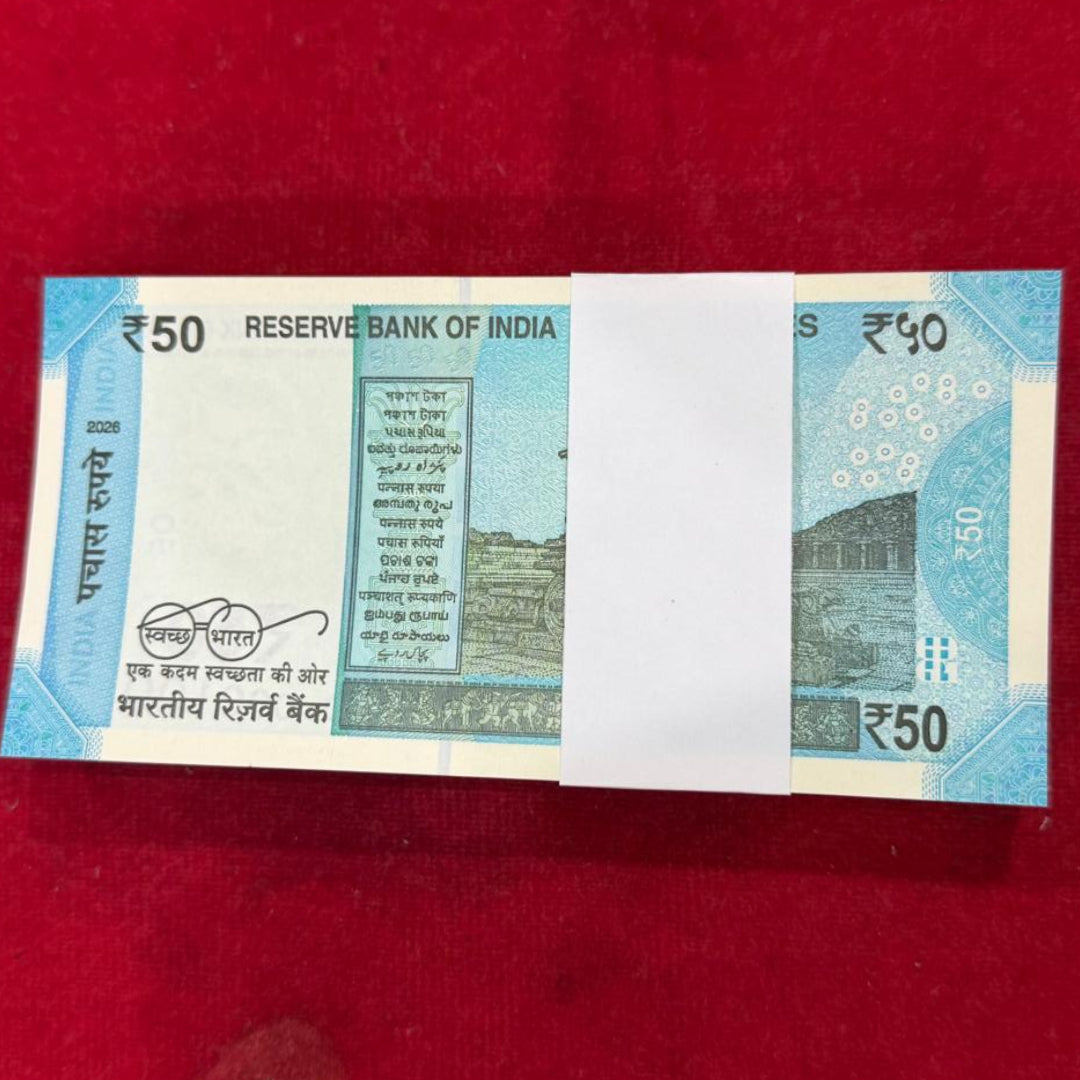 Rs 50 Lower Number 000001 Serial Packet Governor Sanjay Malhotra - Collection Bazzar