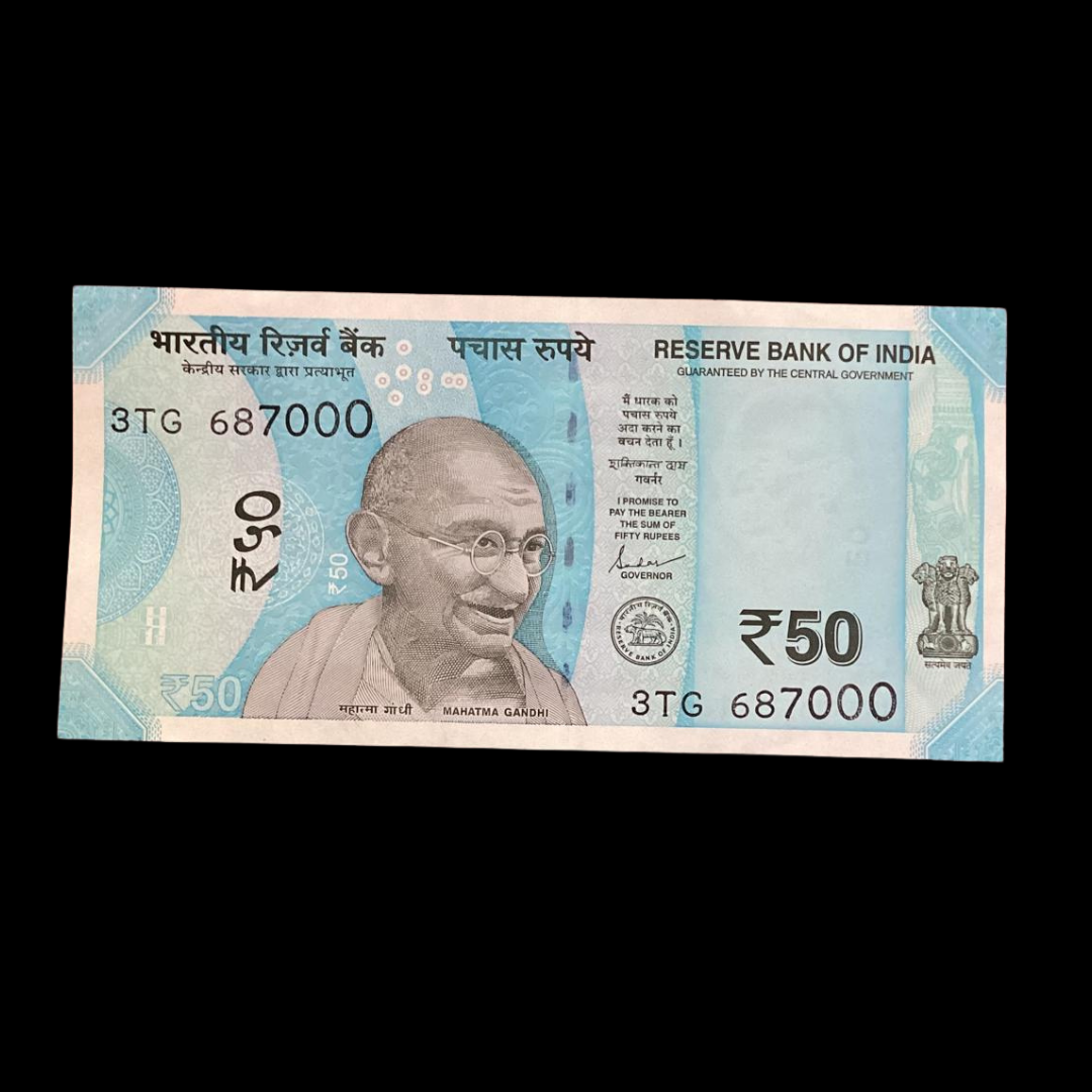 Rs 50 Note 687000 Serial 786 Type Number Holy Bismillah Rare - Collection Bazzar