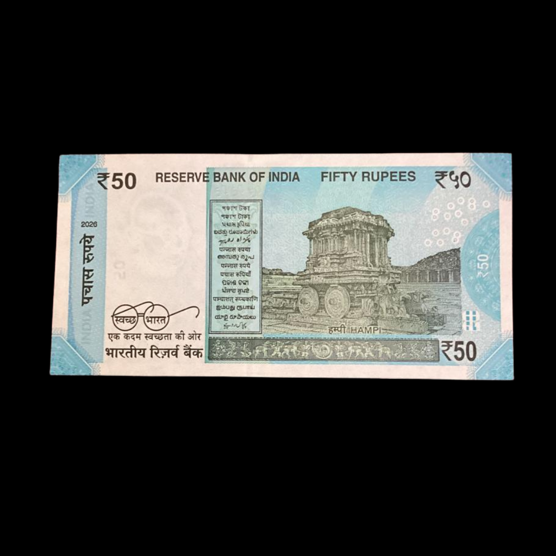 Rs 50 Note Lower Number 001001 Doubling Number Rare Item - Collection Bazzar