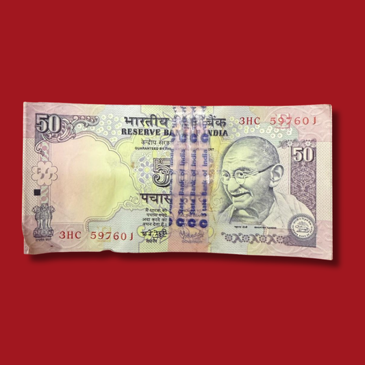 Rs 50 Note Packet 597601 Serial Number  Y V Reddy - Collection Bazzar