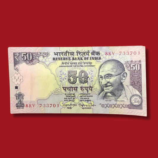Rs 50 Note Packet 733701 Loose Packet UnSerial  Number Raghuram Rajan 100 note - Collection Bazzar