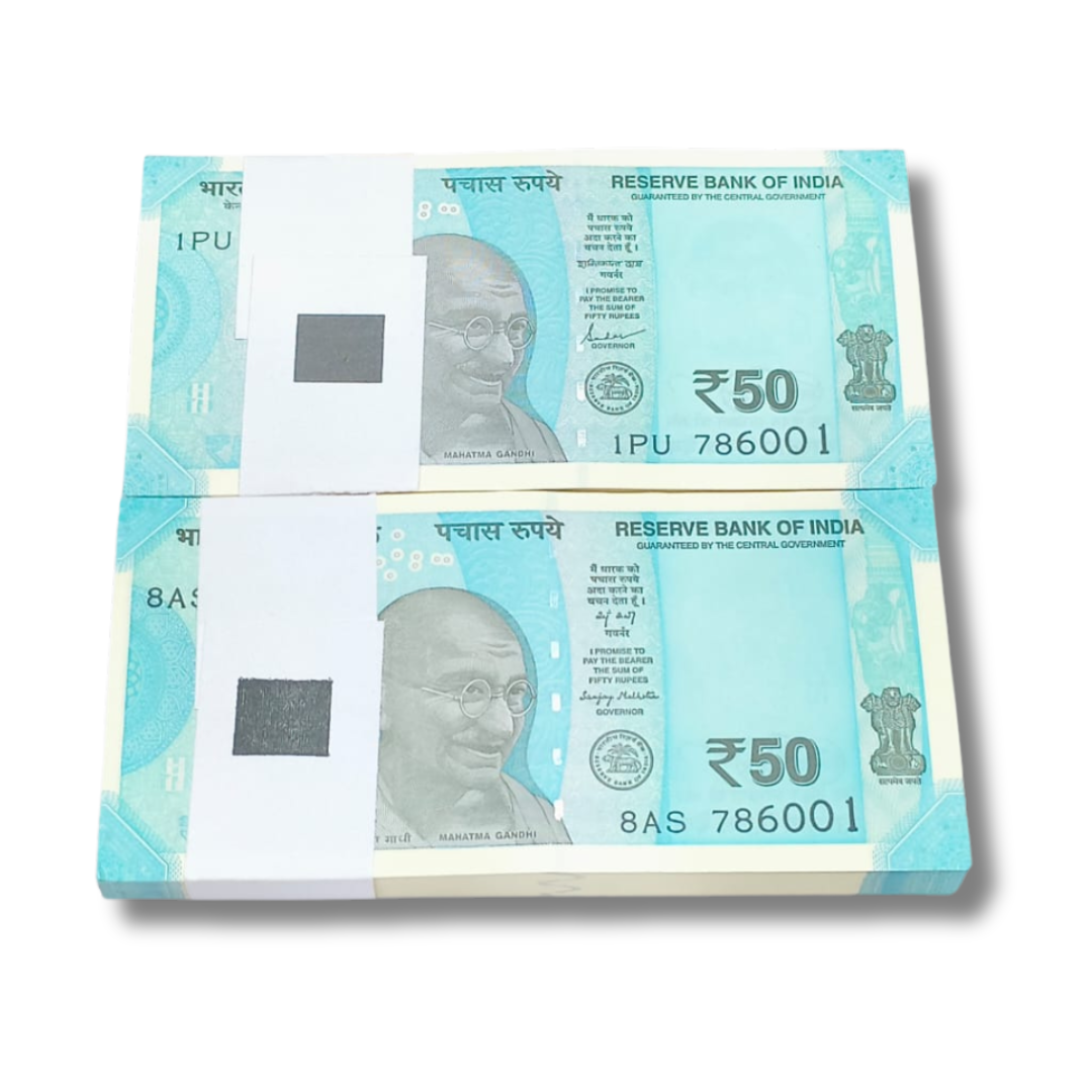 ₹50 note packet with 786001 serial – rare holy Bismillah number
