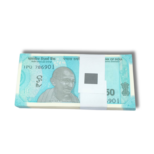 Rs 50 Note Packet 786901 | Holy 786 Bismillah | 100 Notes GEM UNC - Collection Bazzar