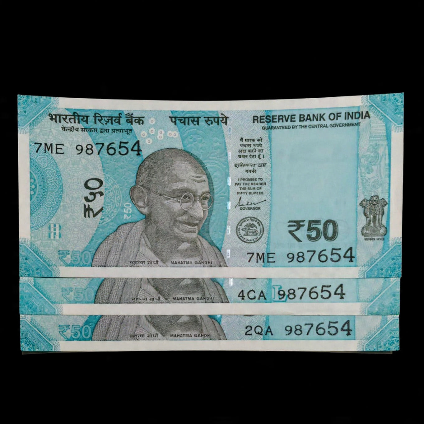 Rs 50 Note Serial 987654 Ladder Number Steal Deal Alert! - Collection Bazzar