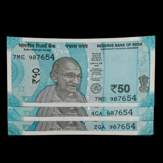 Rs 50 Note Serial 987654 Ladder Number Steal Deal Alert! - Collection Bazzar