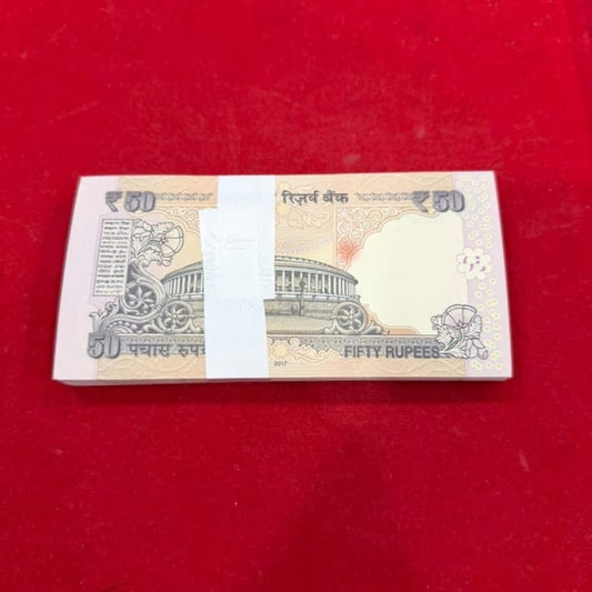 Rs 50 Old Gandhi Note Packet 8CG 372801 | Consecutive Serial | Rare - Collection Bazzar