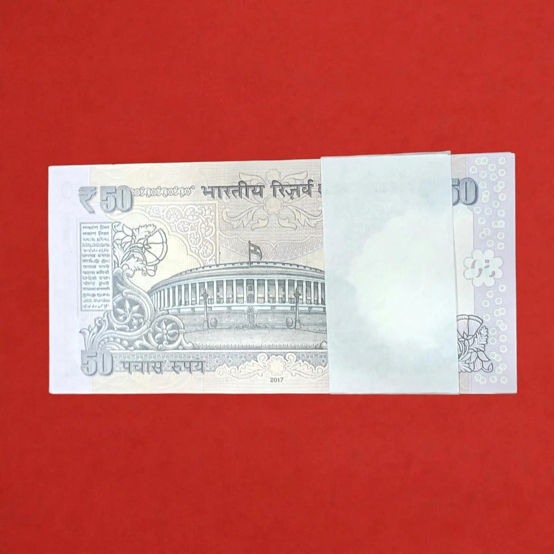 Rs 50 Old Packet Parliament Governor Urjit Patel Unc Condition - Collection Bazzar